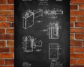 Lighter Art Print, Lighter Patent, Lighter Vintage, Lighter Blueprint, Lighter Print, Lighter Prints, Lighter Wall Art, Lighter Decor