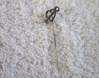 Antique Key to my Heart Stickpin Hat Pin