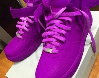 purple glitter air force ones