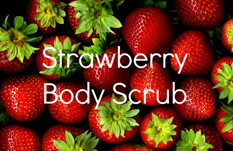 Strawberry Body Scrub All Natural 4oz by FarmersWifeBeauty on Etsy