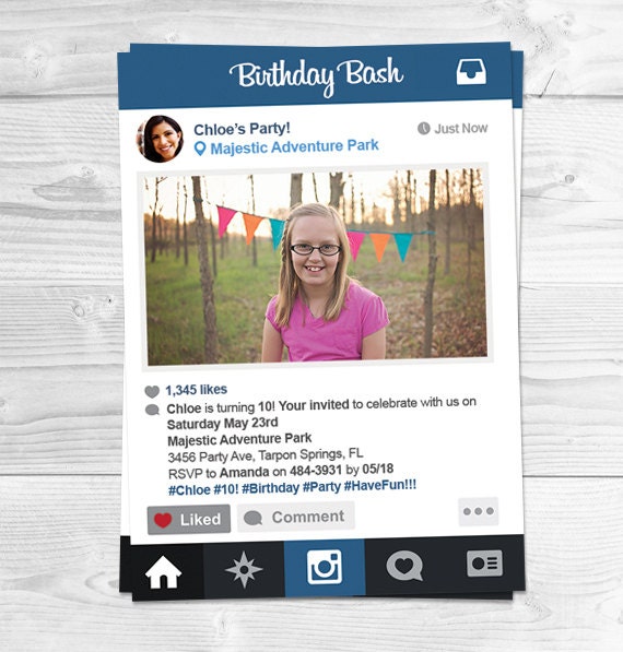 Instagram Party Invitations 1