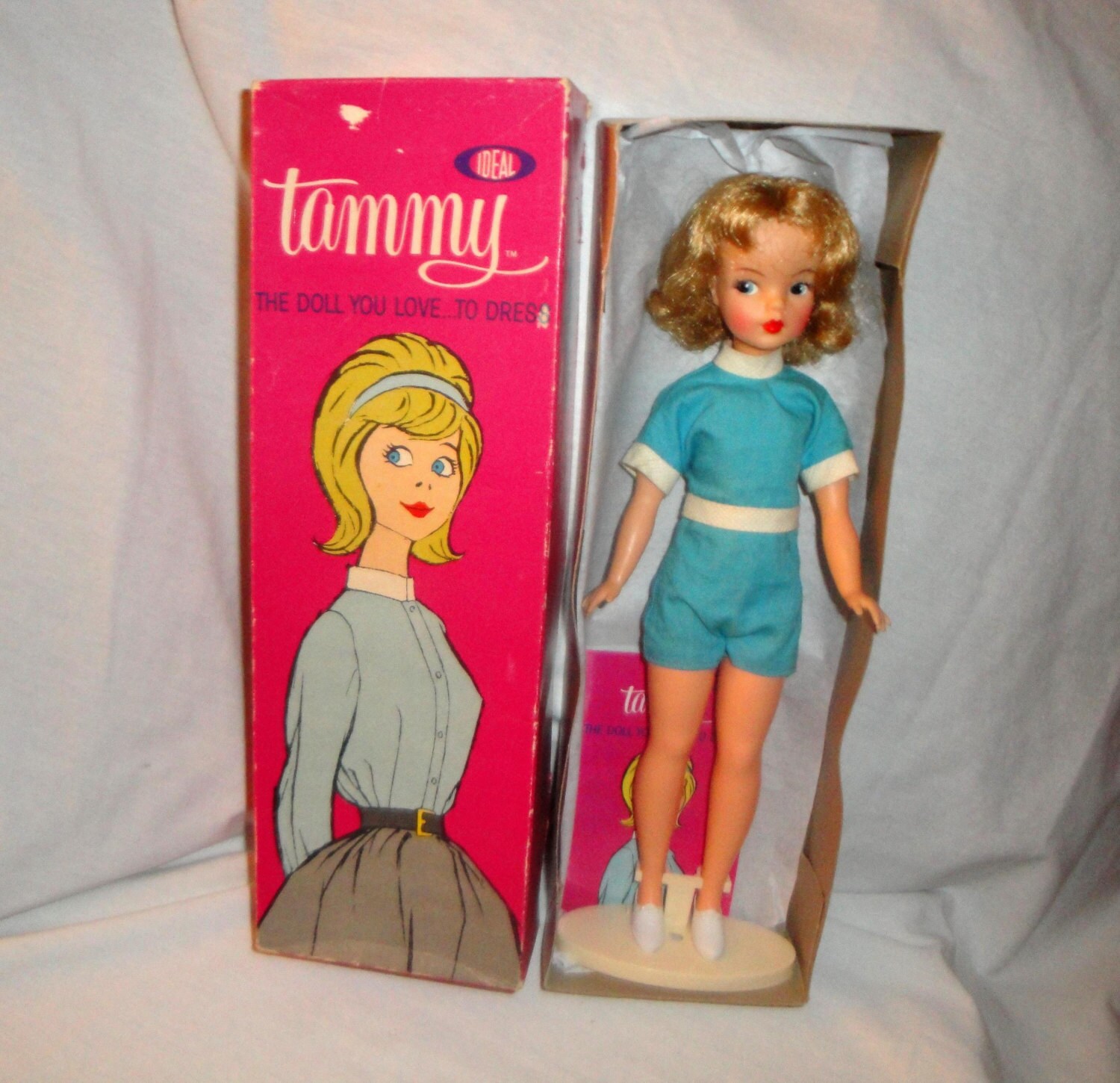 1962 Ideal Tammy Doll with Original Box Stand and Booklet