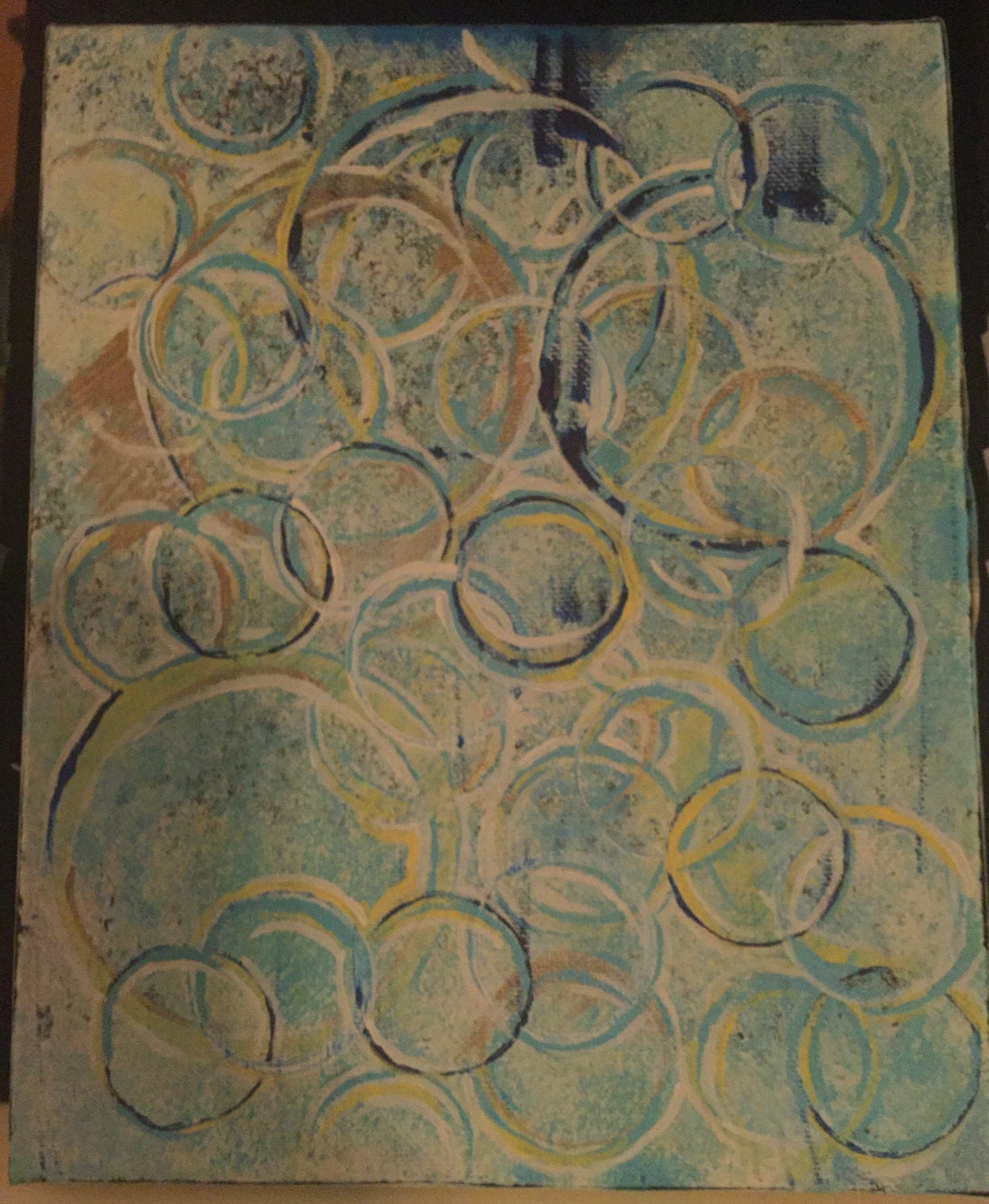 SALE Abstract acrylic circles by KellyKirstieArtworks on Etsy