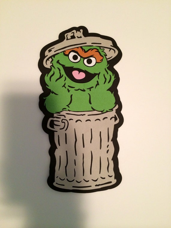 Sesame Street 8H oscar the grouch character die by Happy2crafts
