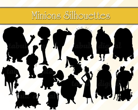 Minions Silhouette Despicable Me Silhouettes by TabulaDigitals