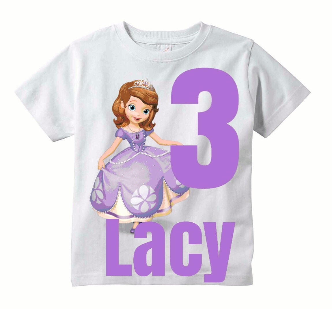 Sofia the First Birthday Shirt PERSONALIZED Sofia by SnapFishDay