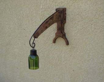 Rustic Sconce, Table Lamp, Industrial Lighting, Country Western, Upcycled Light