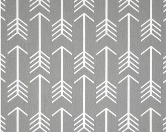1 Yard Gray Arrow Fabric - Premier Prints Storm and White Twill Arrow Fabric ONE YARD