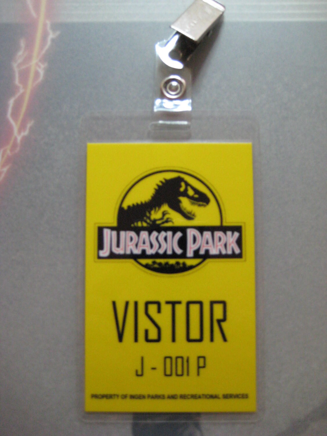 Jurassic Park Visitor ID Badge T1 by AutismTeddy on Etsy