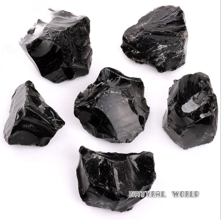 100g Natural Raw Obsidian Stone Crafts by Naturalworld1990