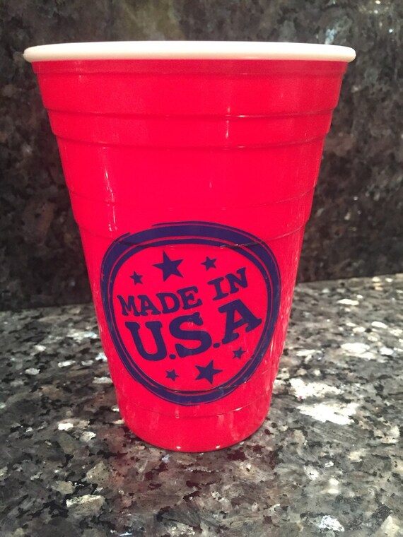 Hard Plastic Solo Cup with optional by MonogramMyHeart on Etsy