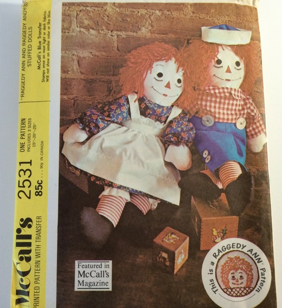 mccall-2447-raggedy-ann-andy-craft-sewing-pattern-diy-etsy-crafts-sewing-patterns-vintage