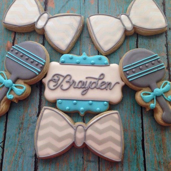 Items similar to Personalized Baby Shower Cookie Set on Etsy