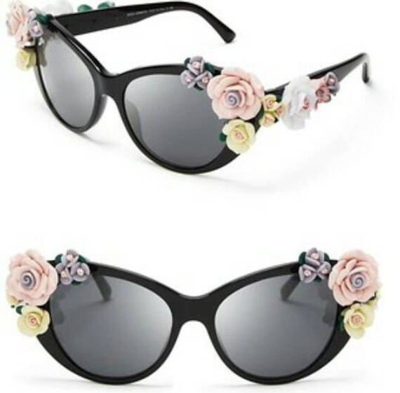 Designer Floral sunglasses D &G style Daisy by SteveandhisStuff