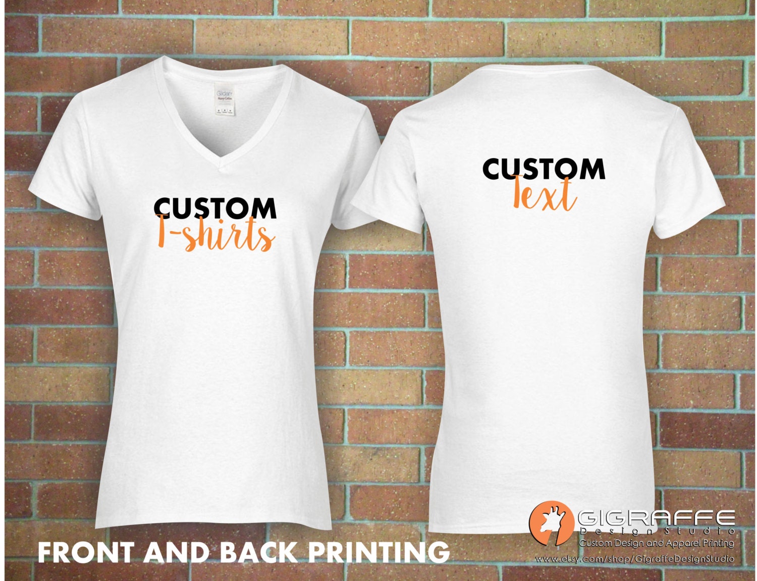 custom v neck t shirt