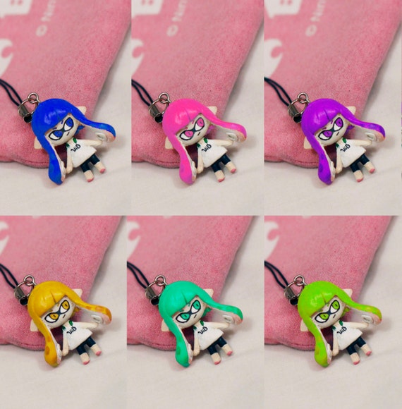 Splatoon inkling keychain figure by bittybittys on Etsy