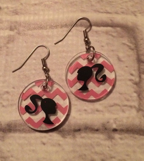 barbie silhouette earrings