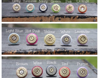 Colorful Bullet Earrings (varying calibers), Bullet Stud Earrings, Bullet Post Earrings, Bullet Earrings