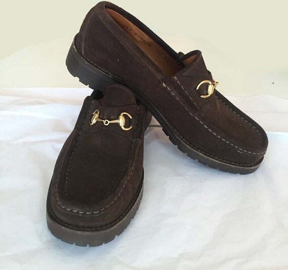 gucci loafers brown suede