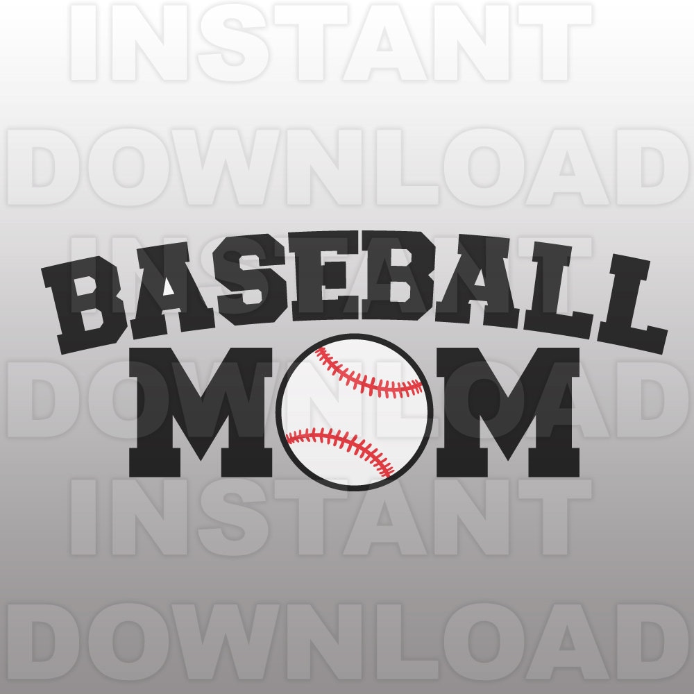 Download Baseball Mom SVG File Cutting Template Clip Art for