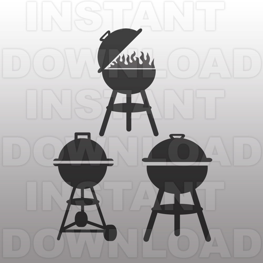 Download BBQ Grills SVG File Cutting Template Clip Art for Commercial