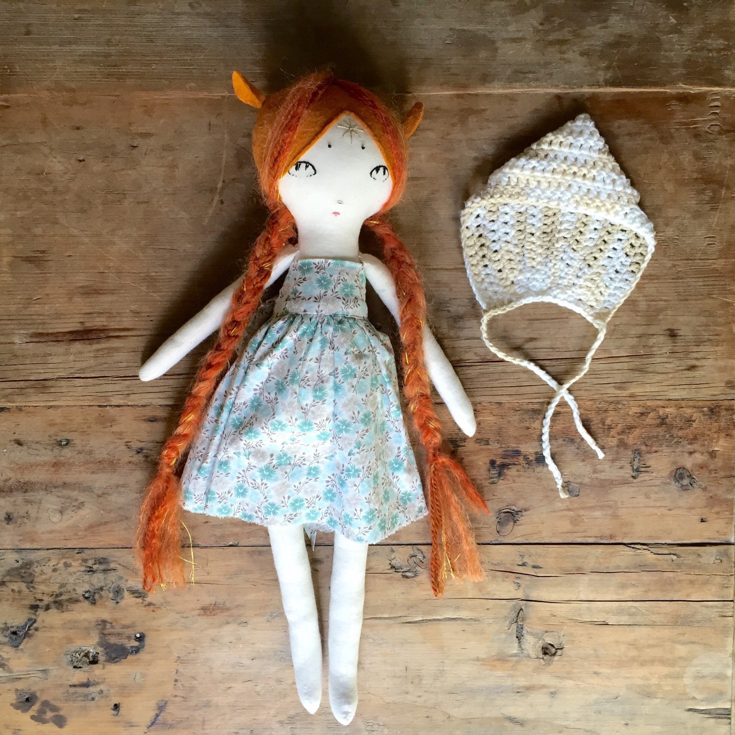 Handmade doll cloth doll one of a kind