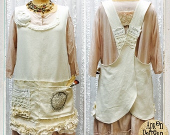 Artisan cross back apron pattern