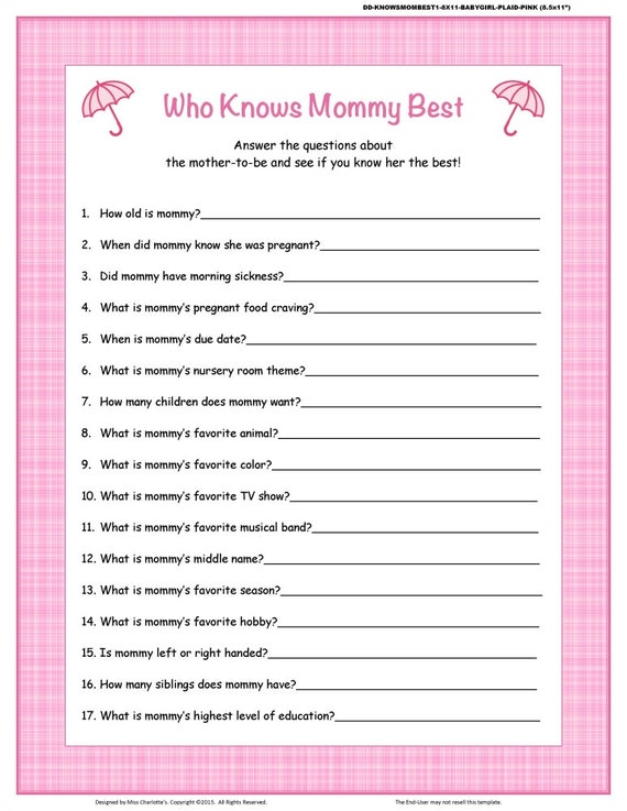 It is a photo of Bright Free Printable Baby Shower Games Who Knows Mommy the Best It is a photo of Bright Free Printable Baby Shower Games Who Knows Mommy the Best