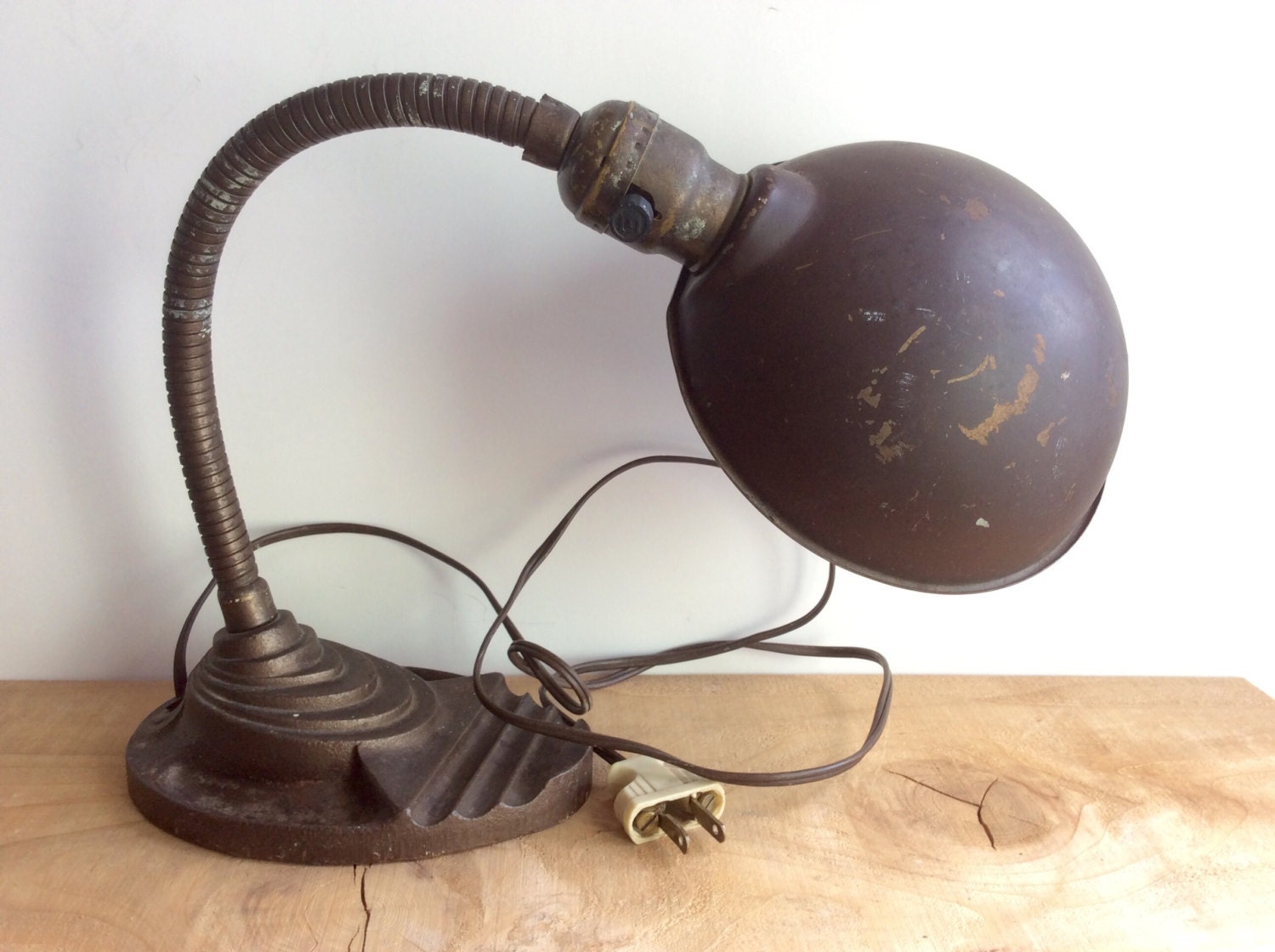 Vintage Gooseneck Lamp Vintage Industrial Lighting Cast Iron