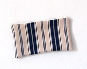 Vintage Stripe Ticking Zipper Bag Pouch Cosmetic Bag Clutch Vintage Fabric French Country Rustic Nautical Spring Summer