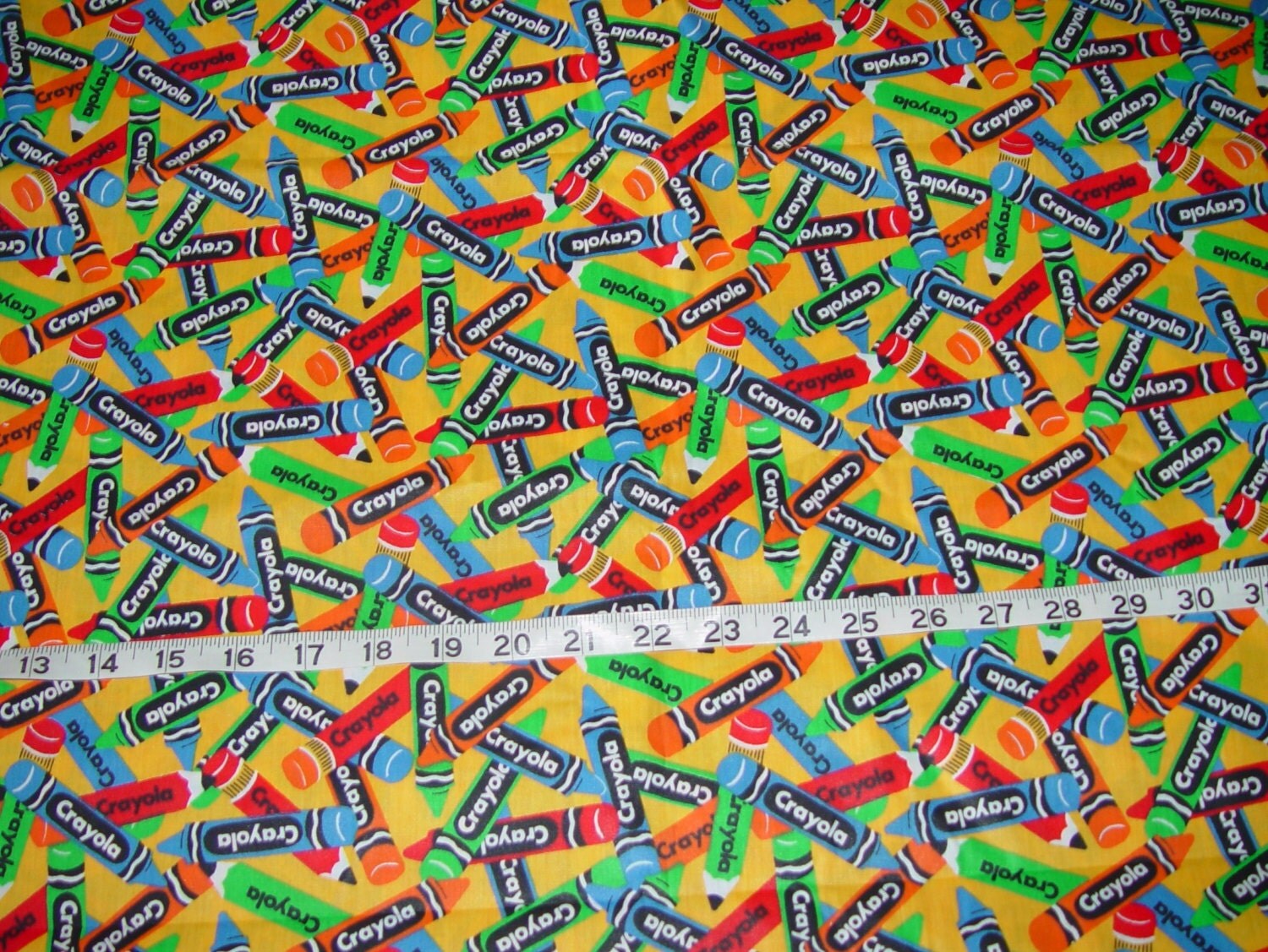 Crayola Crayon Color Yellow Fabric 1 1/2 yard