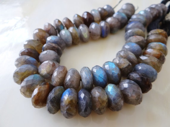 14mm1/2 StrandExtreme Blue Fire Labradorite Faceted by norah62