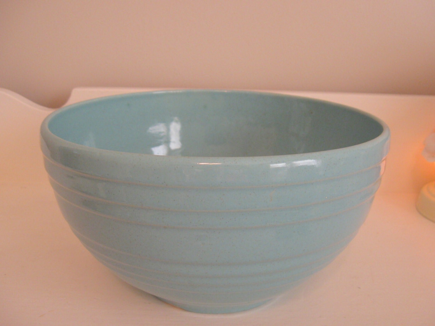 Vintage Mccoy Robins Egg Blue Turquoise Mixing Bowl