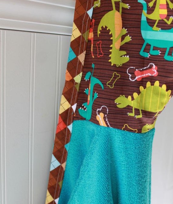 Child Robes-Boys-Bath-Boy-Robe-Swim-Dinosaurs-Dino ...