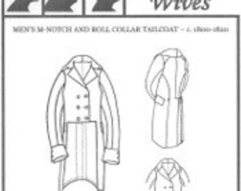 Regency Men's Tailcoat Pattern with rolled/notch collar