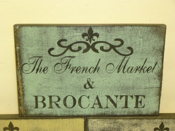 FRENCH BROCANTE SIGN / French Market sign / market & Brocante