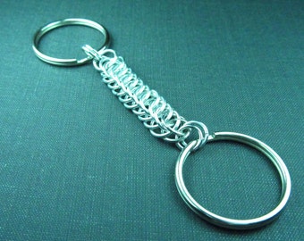 Aluminum Half Persian 5 in 1 Weave Chainmaille Keychain