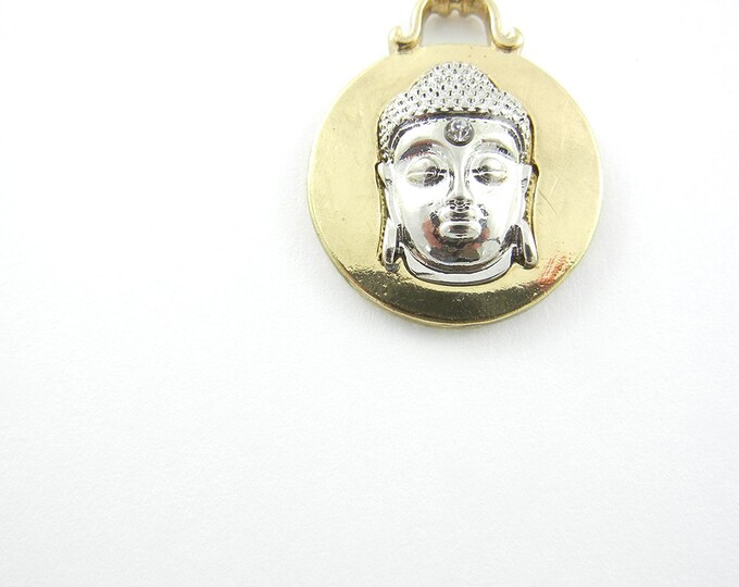 Two Tone Buddha Pendant with Message