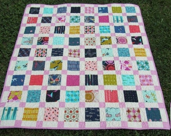 Cotton + Steel Baby Girl, Toddler, Crib Quilt