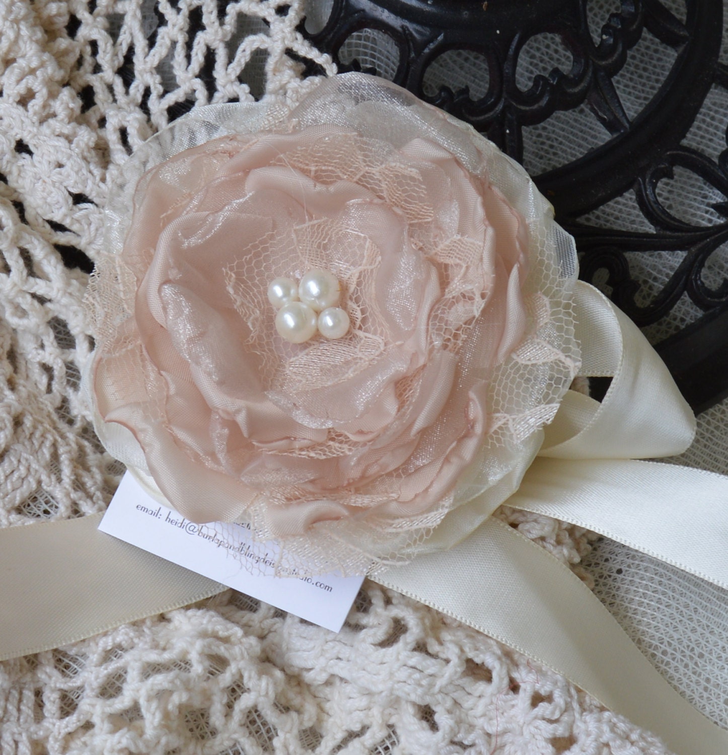 Wrist Corsage Floral Corsage Fabric Corsage Fabric flower