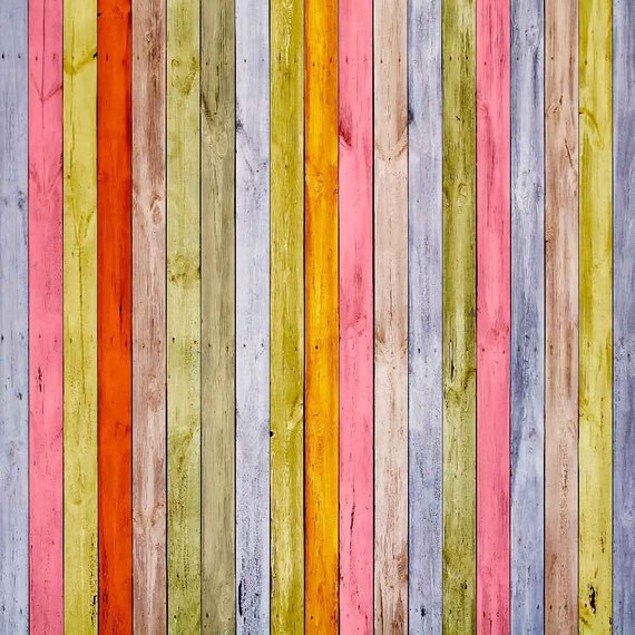 Thin Wood Strips 10' x 10' Digital Printing Backdrop