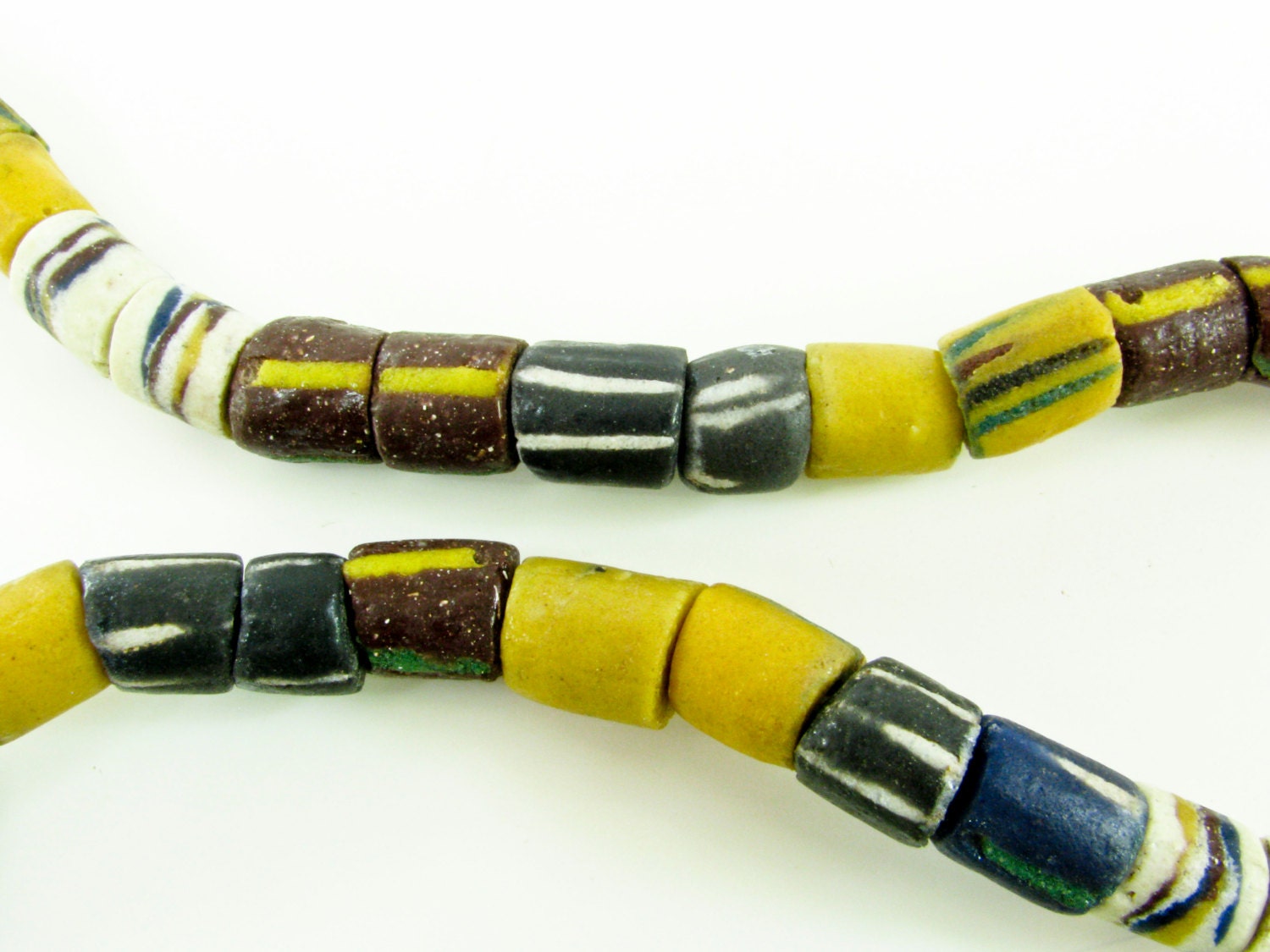 African Sand Cast Beads, 58 Glass Beads, Vintage Jewelry Supplies from ...