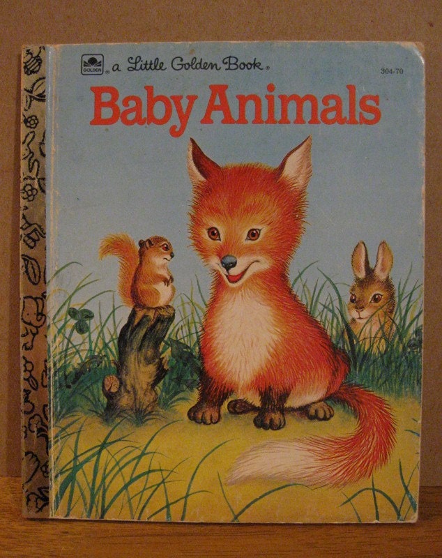 Vintage Little Golden Book Baby Animals 1956