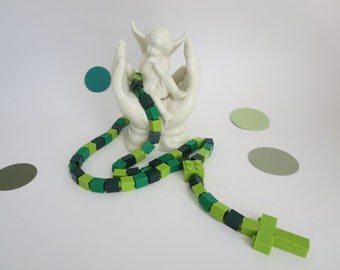 Catholic Rosary - Kids Rosary made of Lego Bricks - Green Rosary