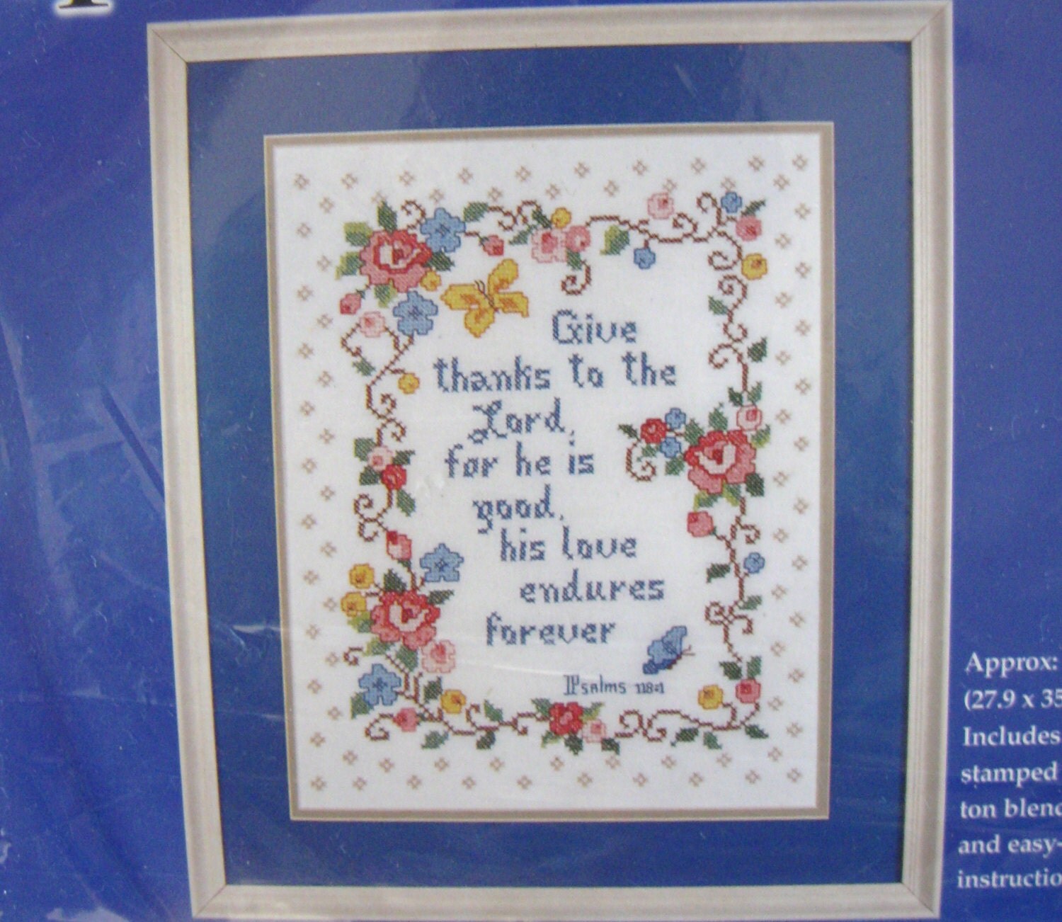 Religious Cross Stitch Kit Sampler His Love by CinfulOldies