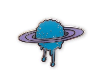 Melting Saturn Enamel Pin