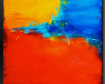 Jubilee - 30 x 30 -Abstract Acrylic Painting - Huge Contemporary Wall Art - Fine Art - Original Painting - Colorful