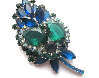 Vintage Juliana Rhinestone Brooch DeLizza & Elster