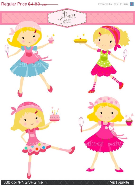clipart of girl cooking - photo #20
