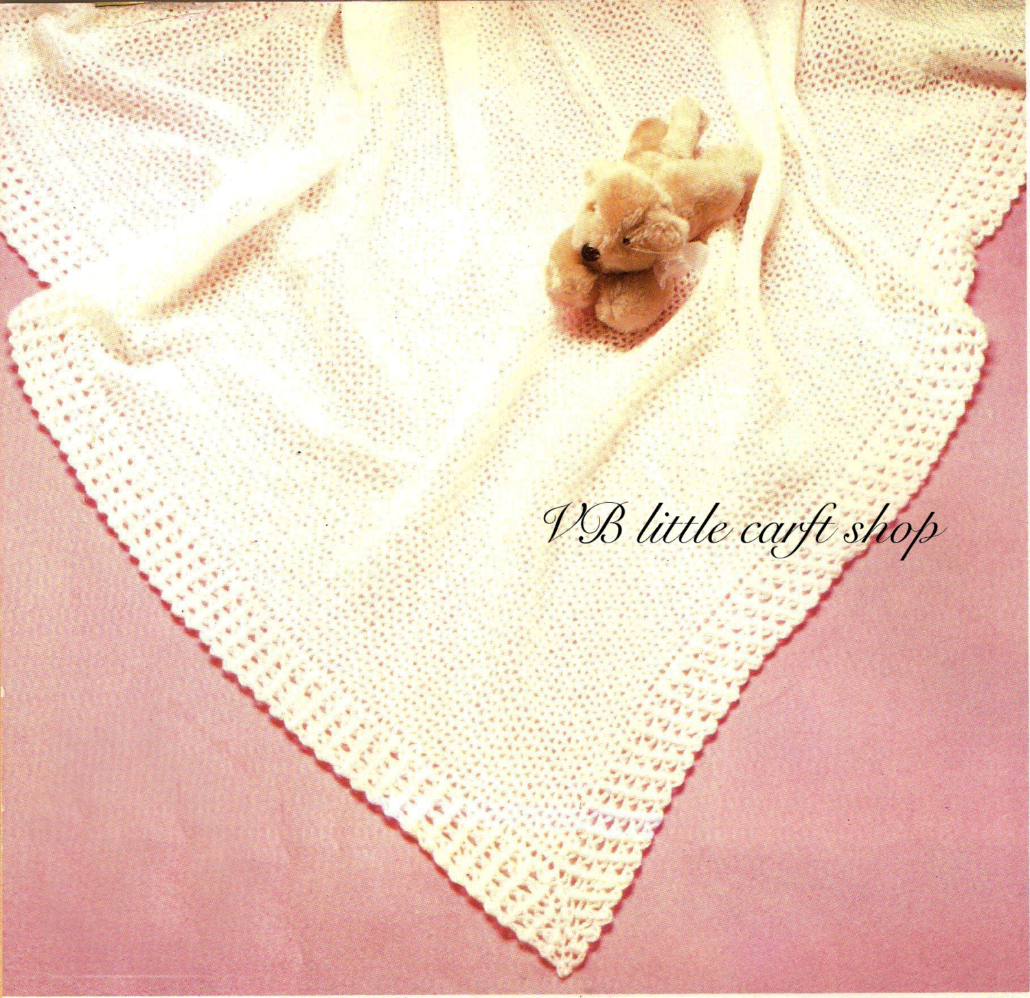 Crochet baby shawl pattern. Instant PDF download
